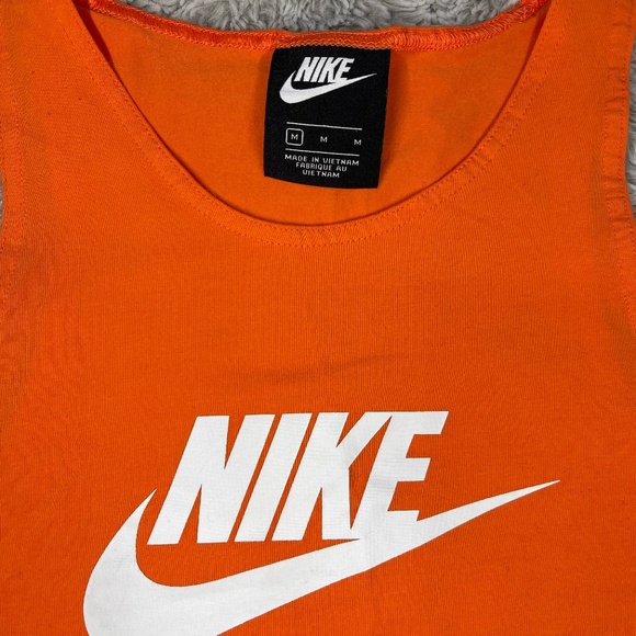 Nike Heritage Neon Vintage Orange Crop Top NWOT - Picture 2 of 4